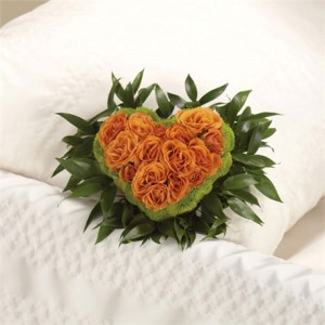 Orange Pillow Heart