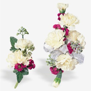 White & Pink Corsage